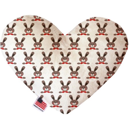 Mirage Pet Products Dapper Rabbits 6 in. Stuffing Free Heart Dog Toy 1171-SFTYHT6
